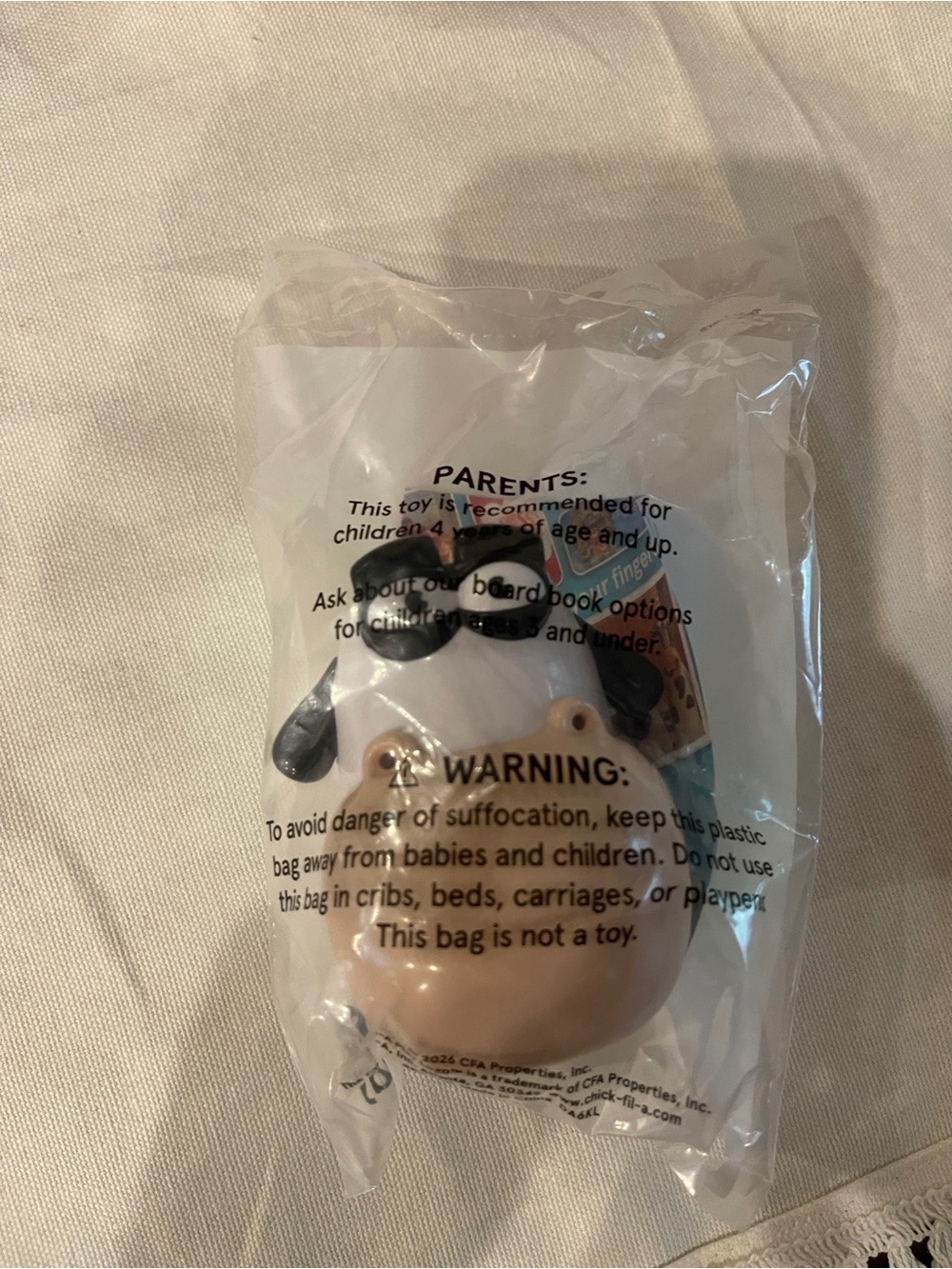 Chick-Fil-A Kids Cow Case Head Game Toy NEW 2026